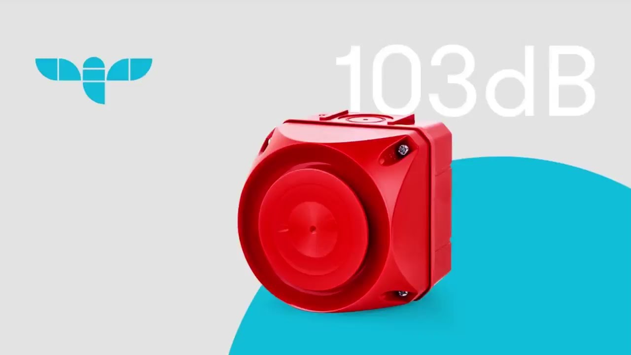 A series (94mm) multi-tone sounder has a sound pressure of max. 103dB - Auer Signal