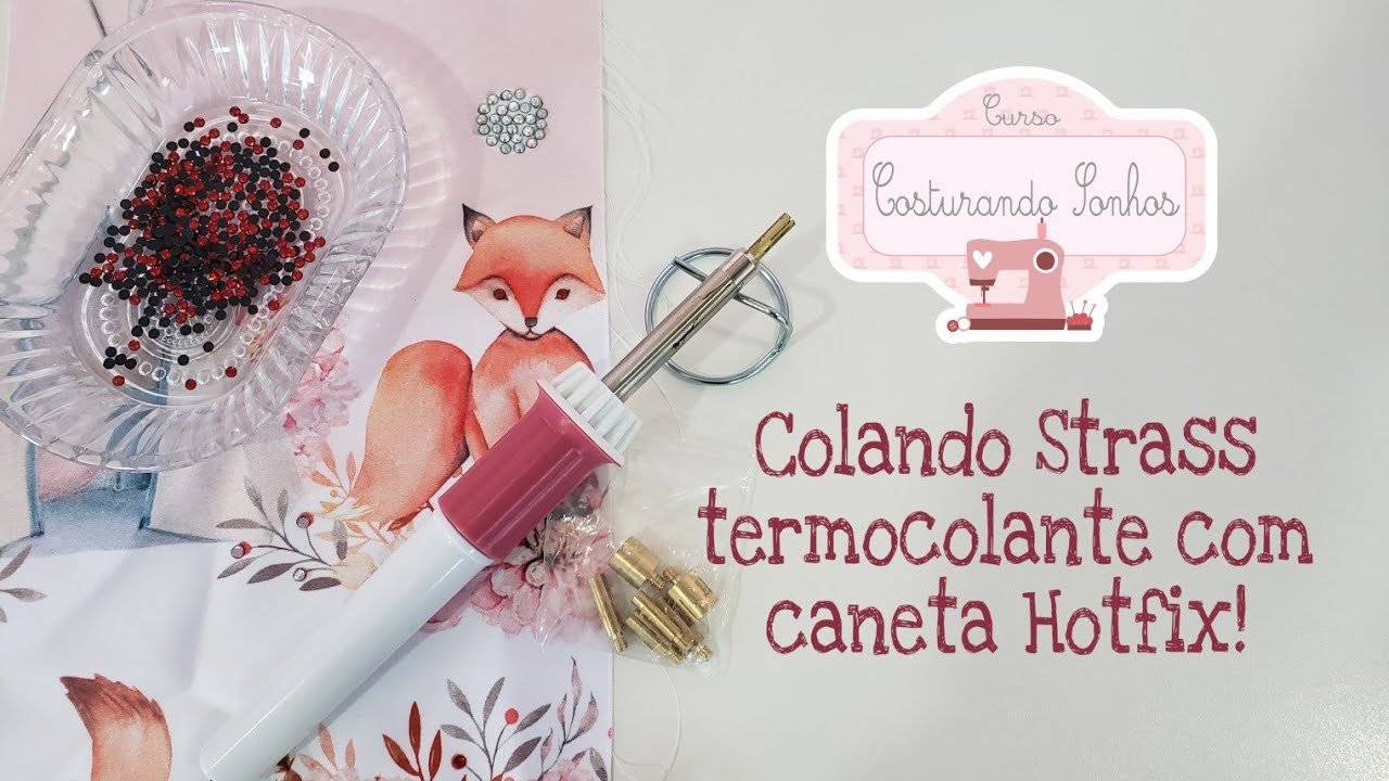 Aplicação de Strass termocolante, Caneta Hotfix