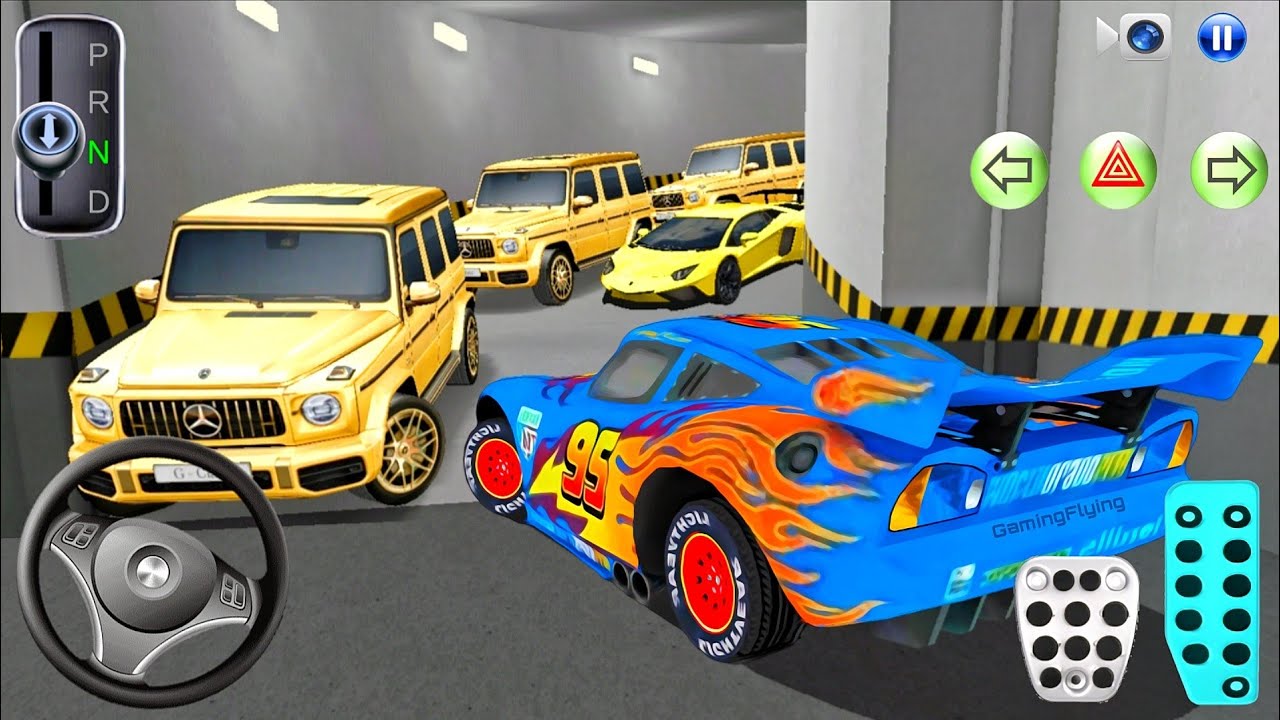 New McQueen car Stuck in Parking Garage - 3D Driving Class - 3D Driving Class Game - Car Game