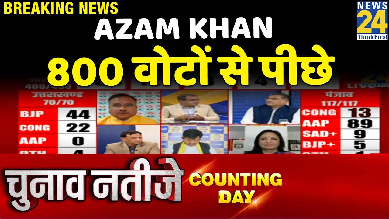 UP Election Result : Rampur से Azam Khan 800 वोटों से पीछे