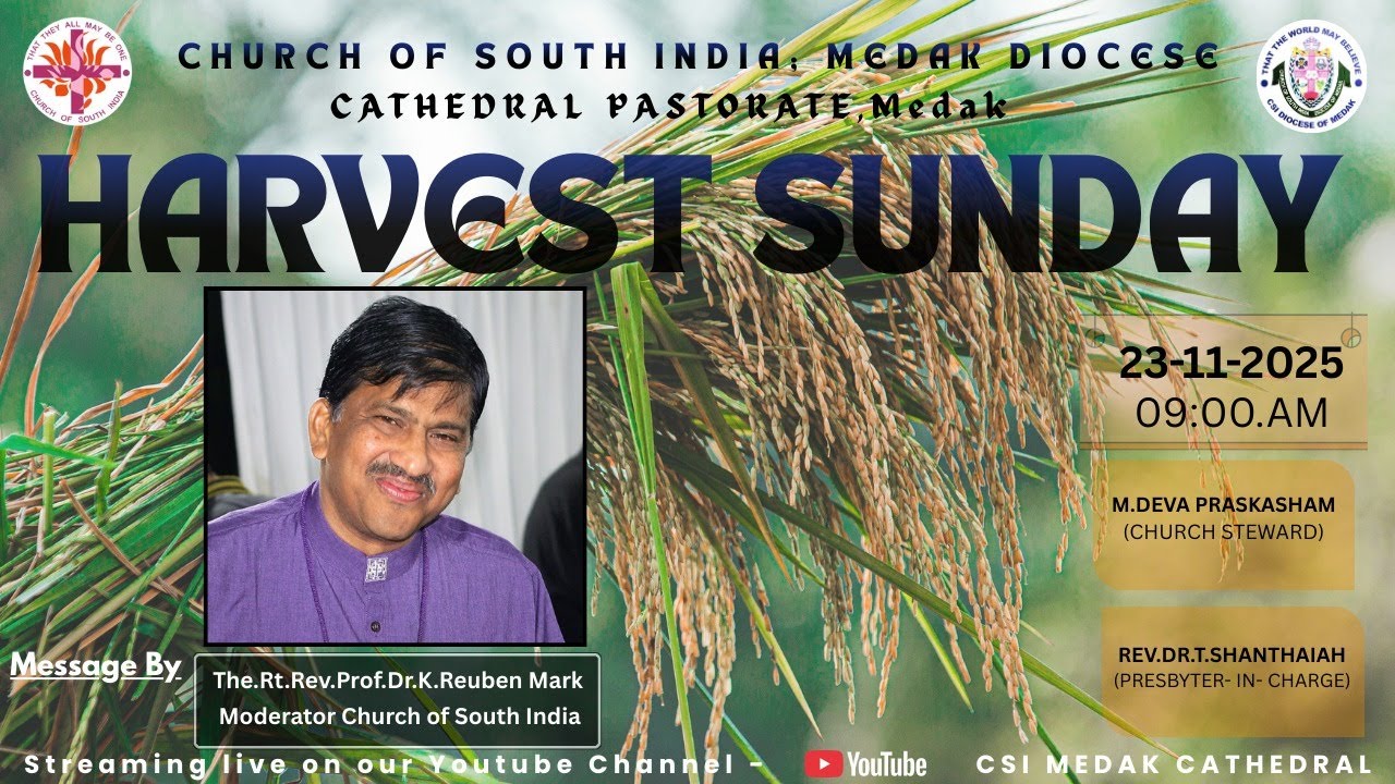 CSI MEDAK CATHEDRAL || HARVEST SUNDAY SERVICE || 23-11-2025