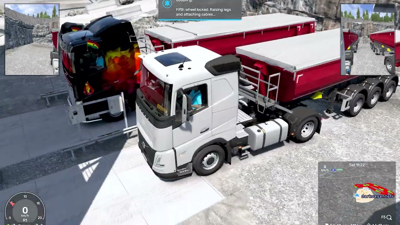 4K Mountain Trucking for Quarry Job | ETS 2 Realistic Trucking | VOLVO TRUCK #ets2