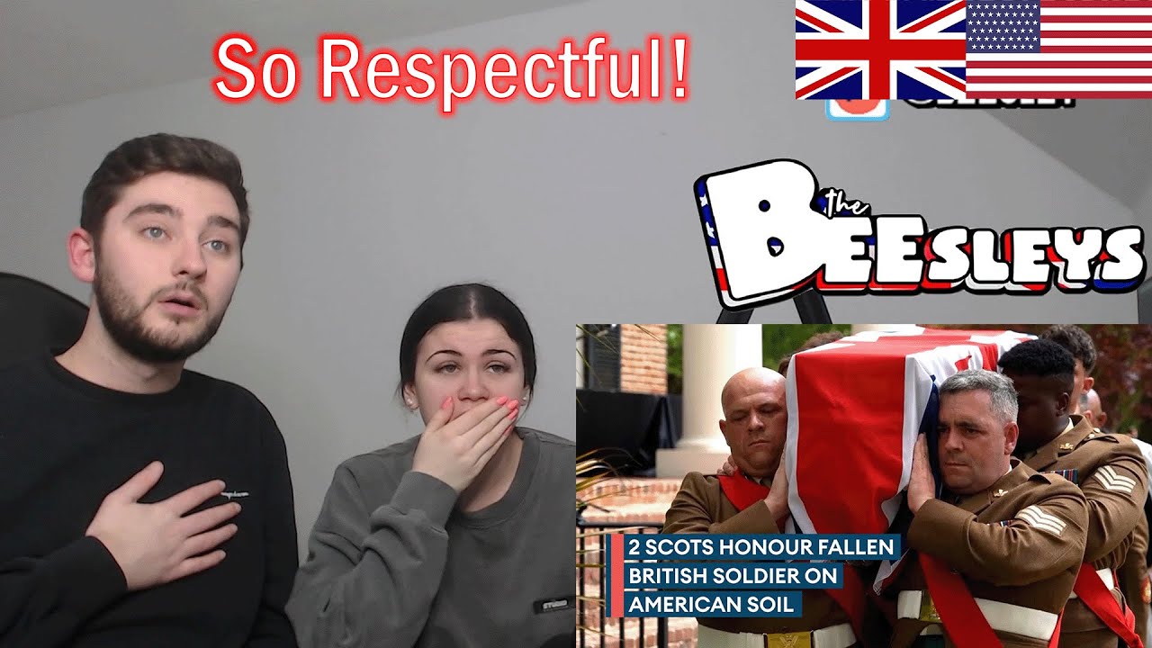 British Couple Reacts to UK troops lay British soldier killed in US nearly 250 years ago to rest