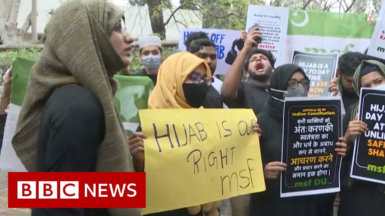 Protests in India as Karnataka state moves to ban hijabs in schools - BBC News