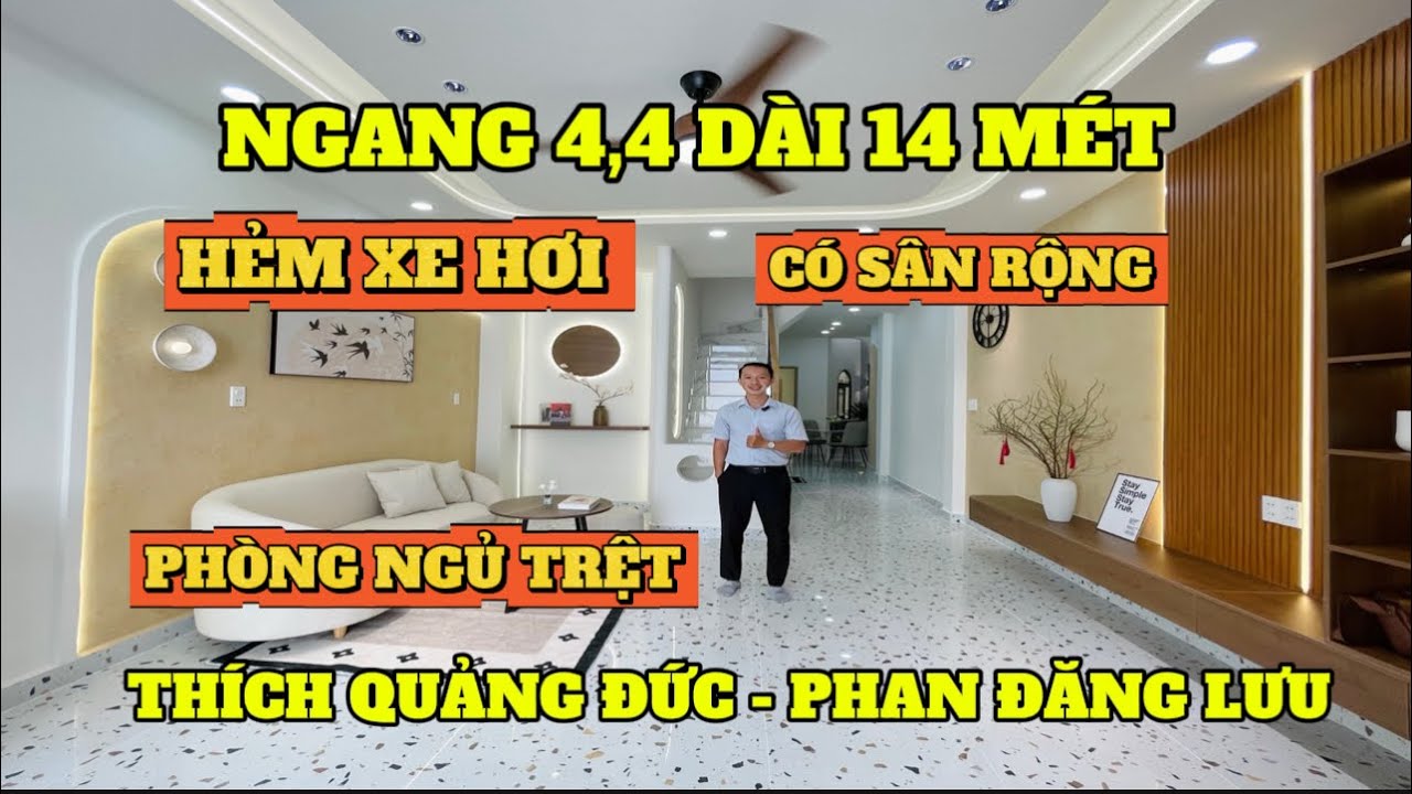 NHÀ ĐẸP QUẬN PHÚ NHUẬN ,HẺM XE HƠI , GẦN MẶT TIỀN ,DIỆN TÍCH LỚN NGANG 4,4 DÀI 14 MÉT, CÓ PHÒNG TRỆT
