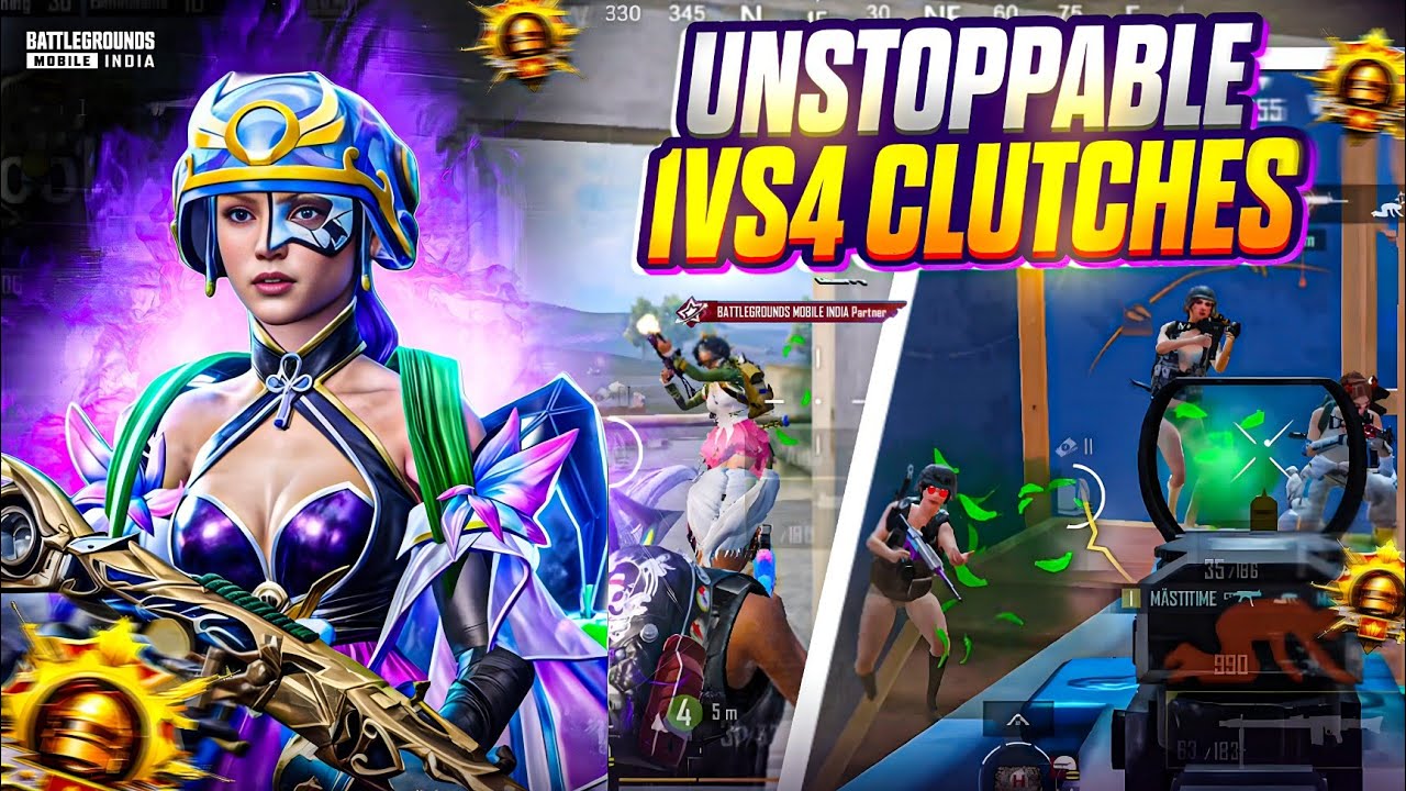 Aggressive 1vs4 Clutches by Android Player🔥 Intense Fight Against Desi Playz | 1vs4 BGMI Gameplay | 
