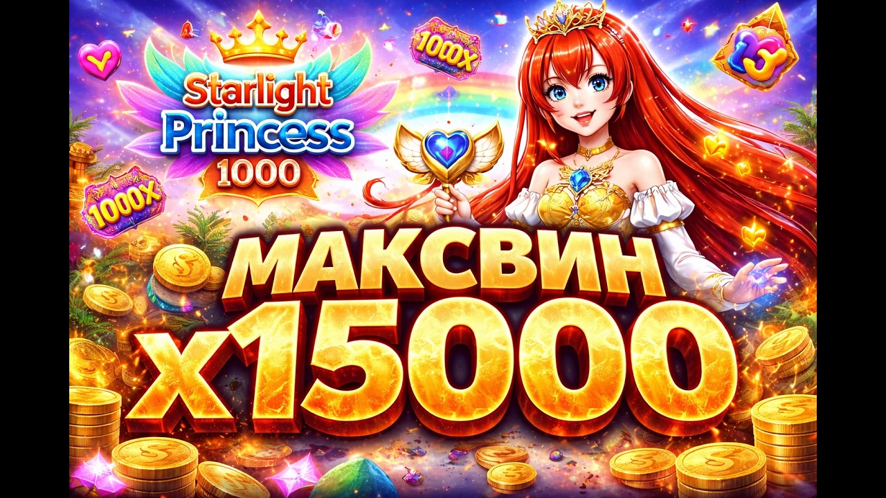 MAXWIN x15000 в слоте Starlight Princess 1000