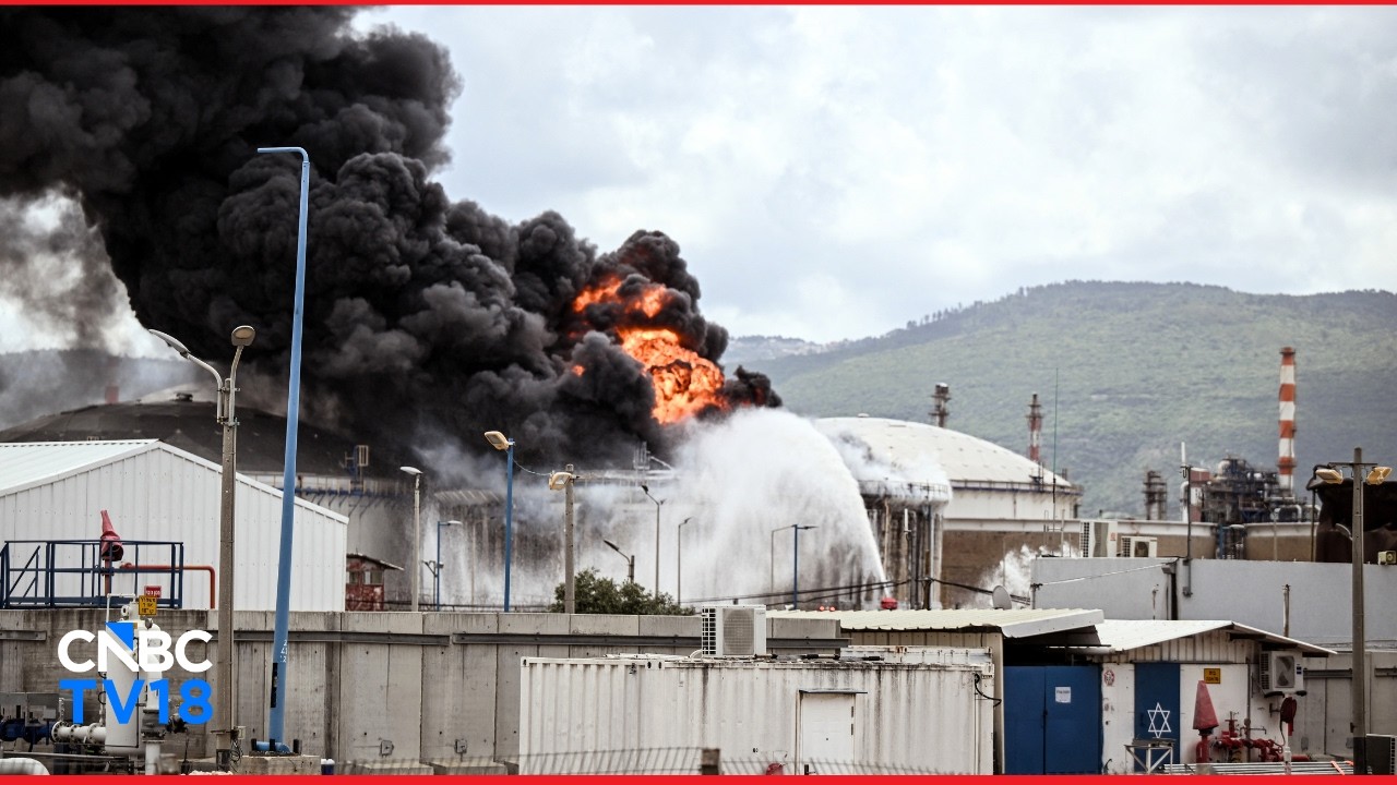 WATCH: Fire at Oil Refinery in Northern Israel City of Haifa for Second Time | Iran Missiles | N18G