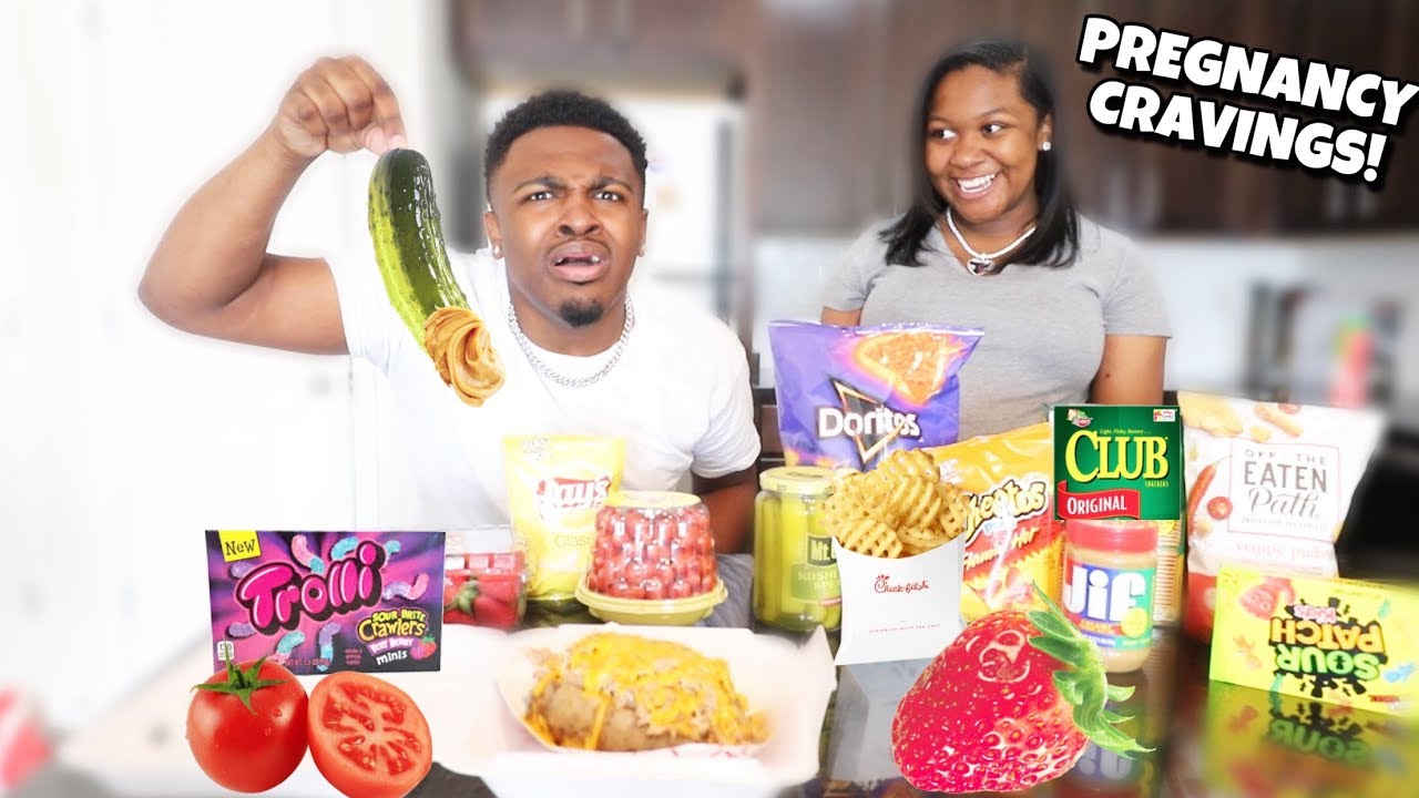 TRYING MY GIRLFRIEND PREGNANCY CRAVINGS!!! + BABY UPDATE!