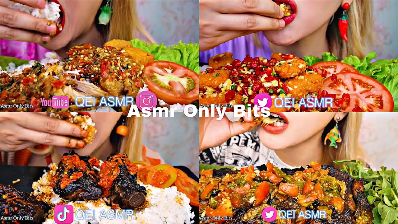 ASMR QEI ASMR Compilation//Compilation///no talking///Bites only////asmr Mukbang//asmr food
