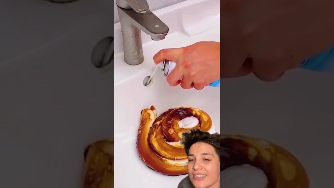 Lavabo temizleyen k&ouml;p&uuml;ğ&uuml; deniyorum! Foam drain cleaner #shorts #tiktokviral