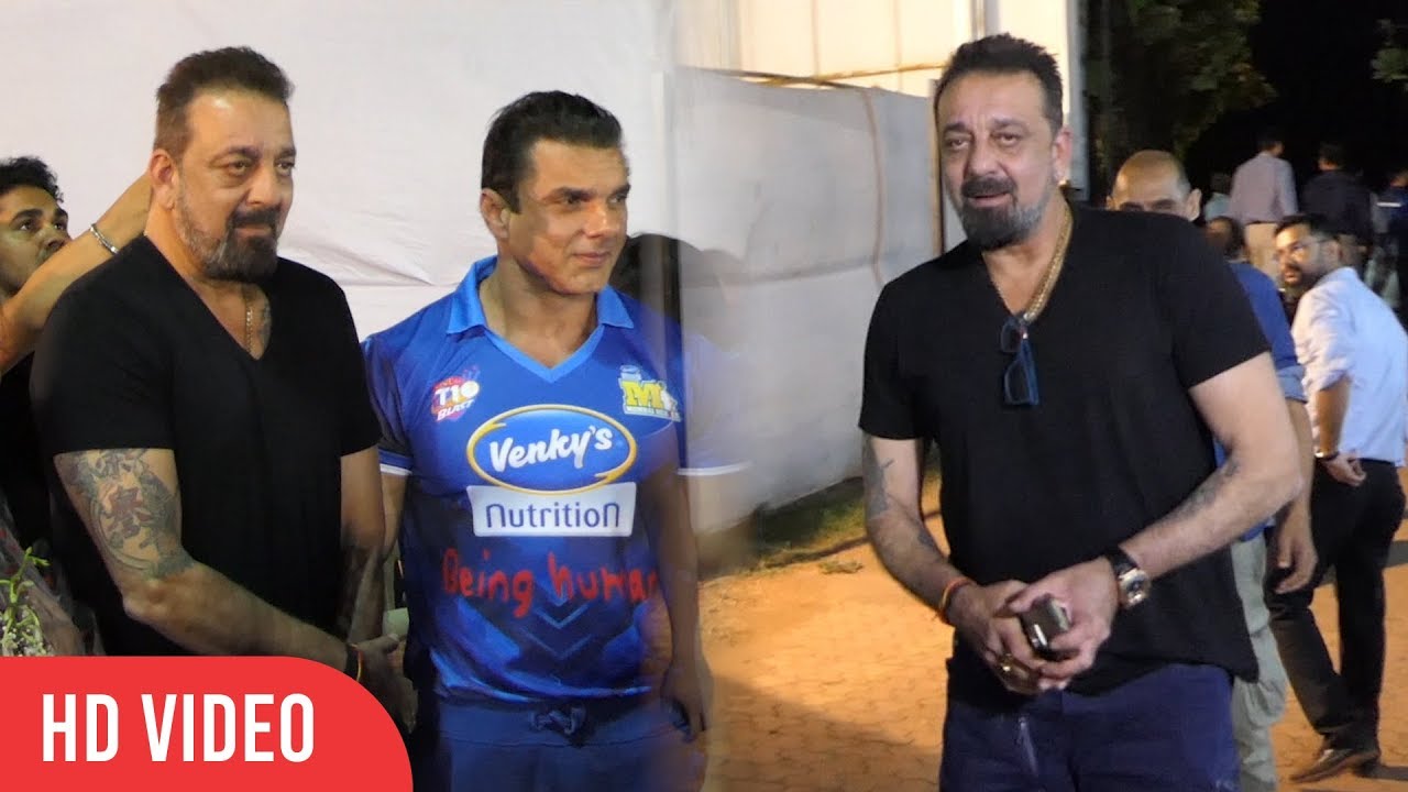 Sanjay Dutt (BABA) At Team Mumbai Heroes Cricket Match | Viralbollywood