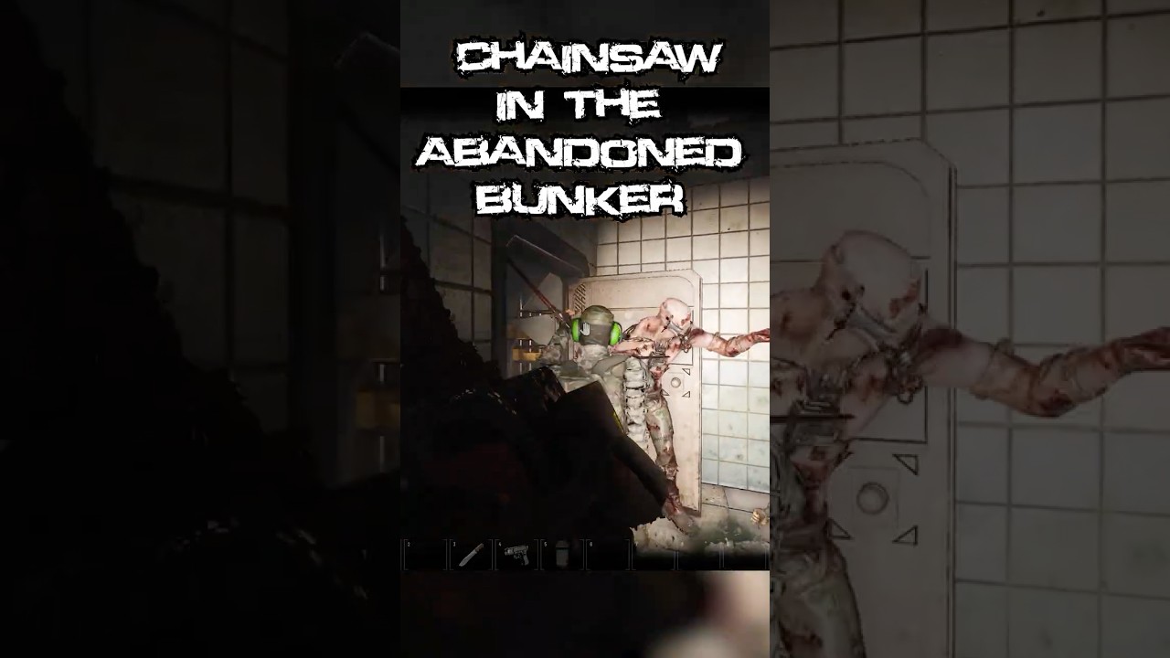 Taking A Chainsaw Into A Abandoned Bunker  #scum #survival #survivalgaming