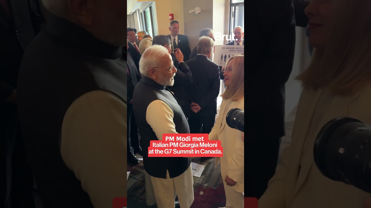 Italian Prime Minister Giorgia Meloni met PM at the G7 Summit in Kananaskis, Canada.