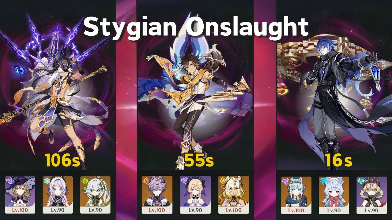 【原神】ver.Luna Ⅲ 幽境の激戦 アルティメット 雷男子メイン PT 合計177秒 / Stygian Onslaught Dire  Electro Boys Main PT 177s