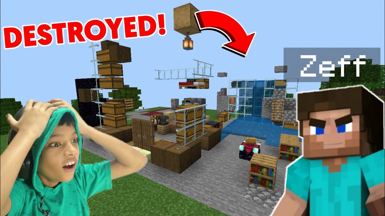 MY BROTHER DESTROYED MY HOUSE | MINECRAFT
