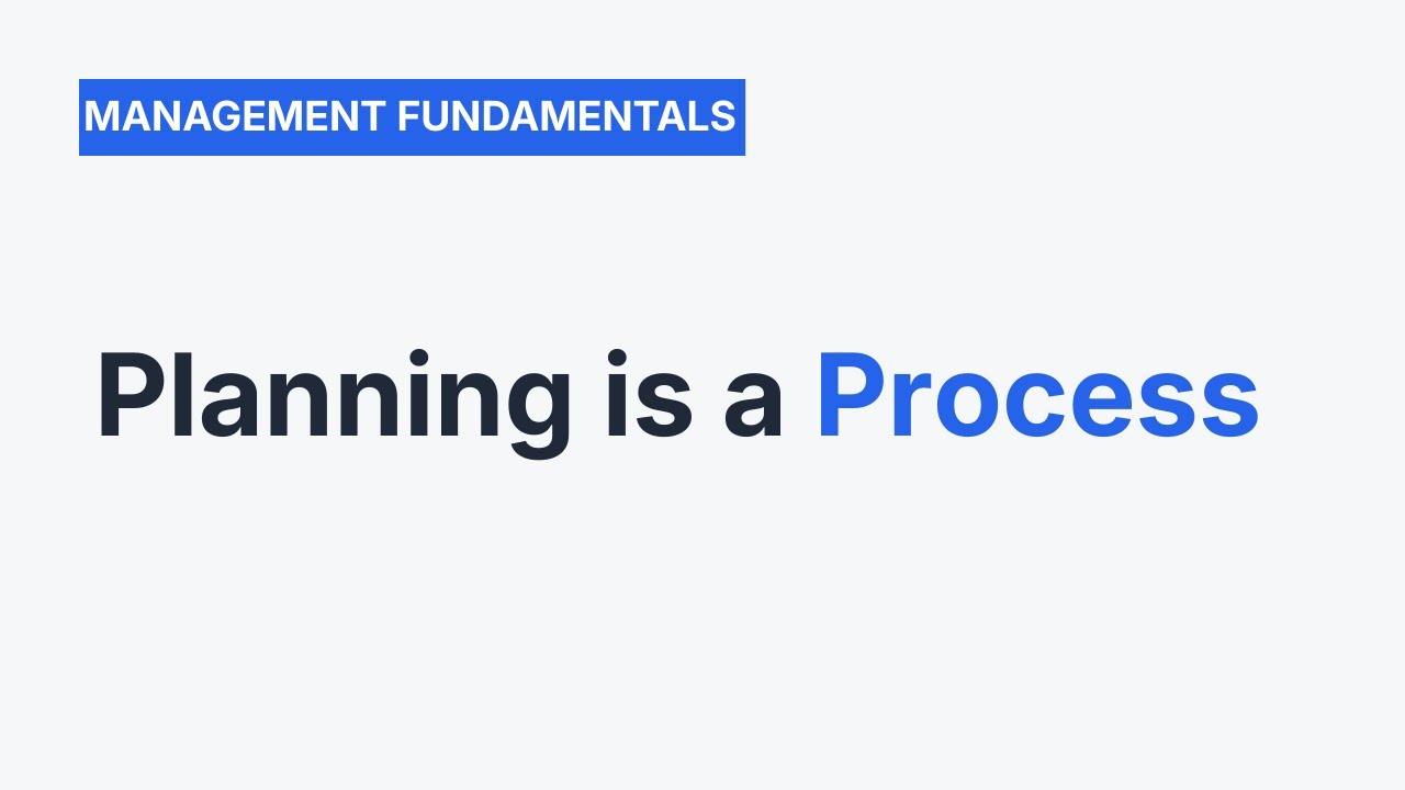 Planning Process in Management | How Planning Actually Happens