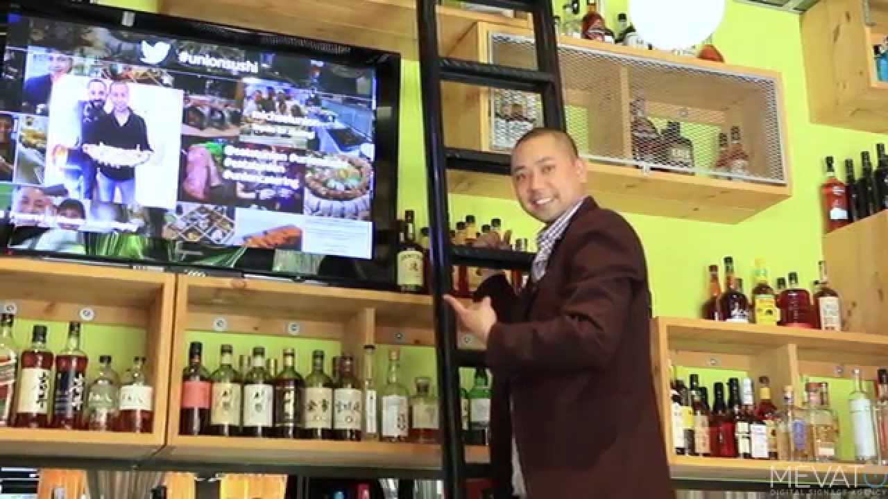 Restaurant Digital Signage: Union Sushi Digital Signage  powered by Mevato