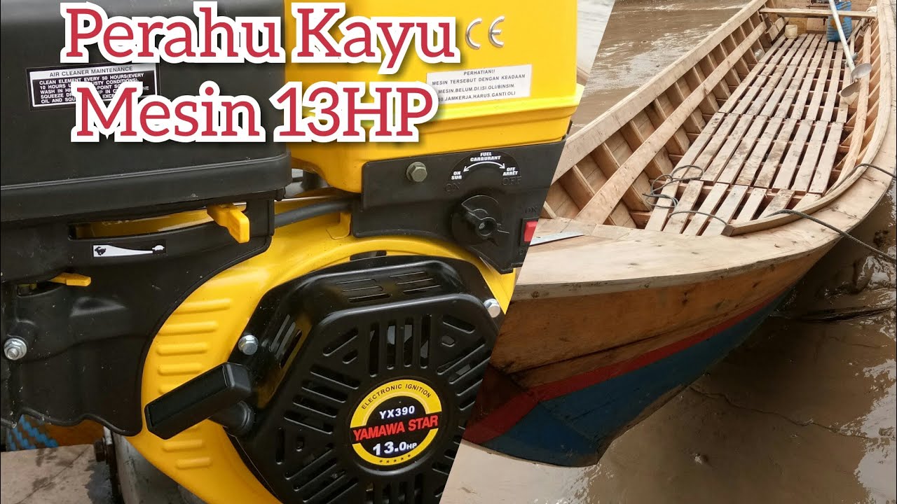 Perahu Kayu Untuk Mancing Mesin  13HP YAMAWA STAR #Finish test Drive