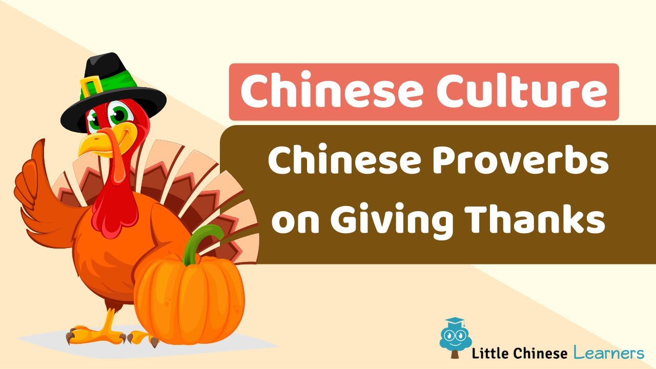 Thanksgiving 感恩节 - Famous Chinese Proverbs 谚语 on Giving Thanks | Culture | Little Chinese Learners