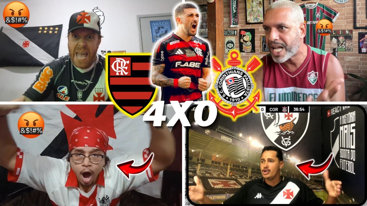 REAÇÕES DOS RIVAIS SECANDO O MENGÃO- FLAMENGO 4X0 CORINTHIANS- BRASILEIRÃO 2025 -VAMOS RIR KKKKK