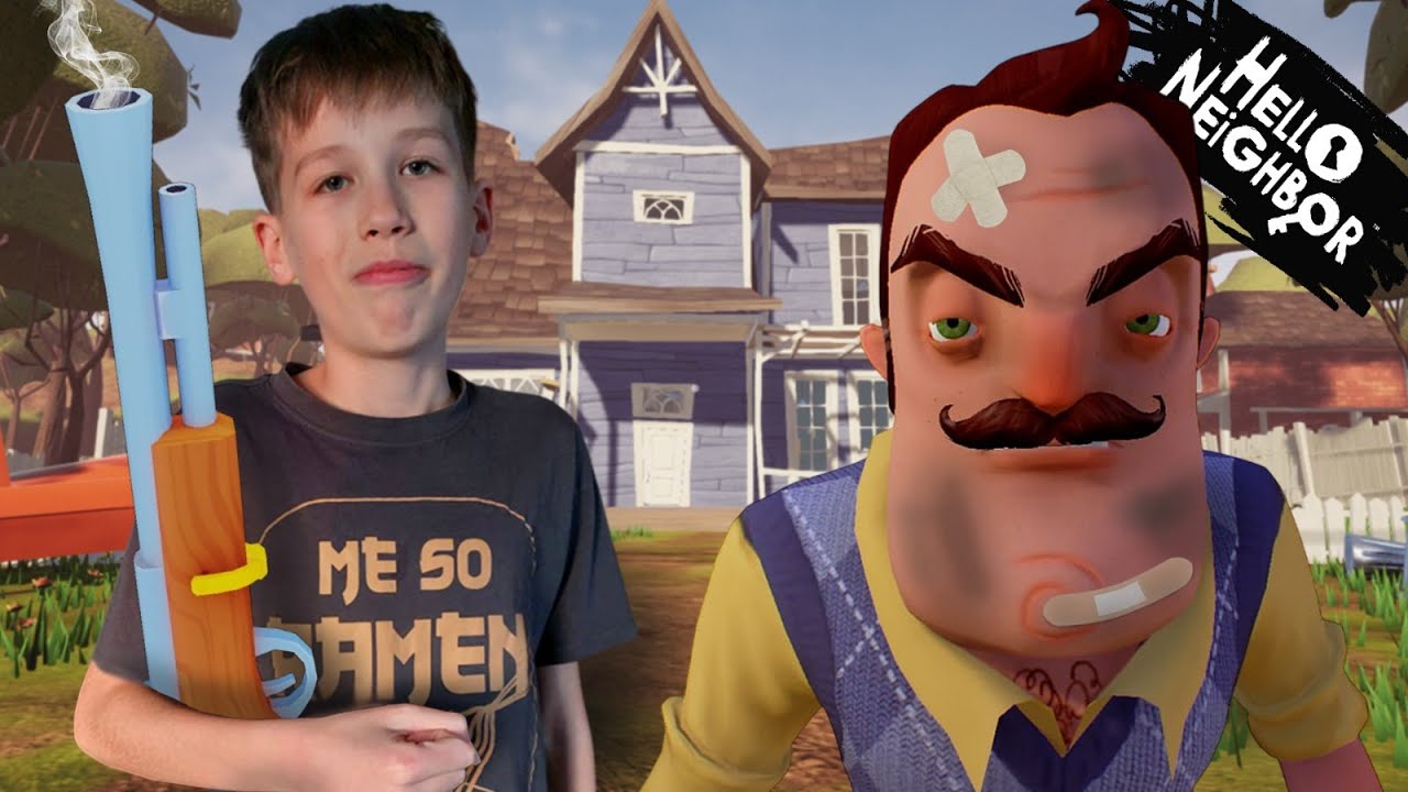 Získal jsem brokovnici a zmlátil souseda |Hello Neighbor|