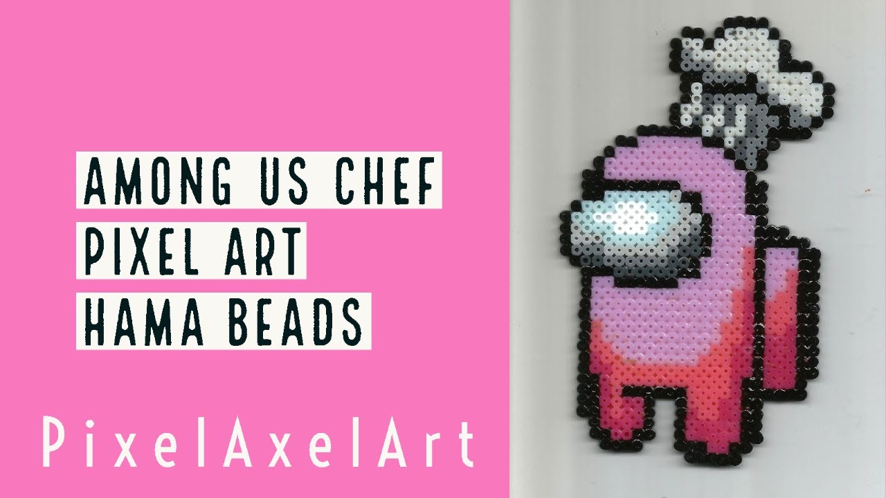 Hama Beads / Pixel Art - Tripulante Chef / Among Us (Time Lapse Art)