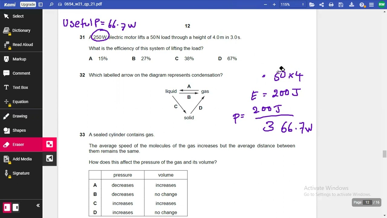 IGCSE CIE Coordinated Science - Paper 2 (Physics Questions)