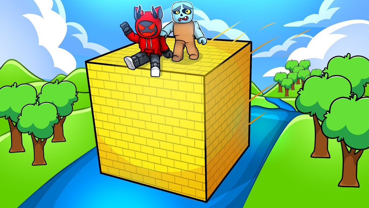 We Built a GIANT CUBE in ROBLOX Build A Boat!