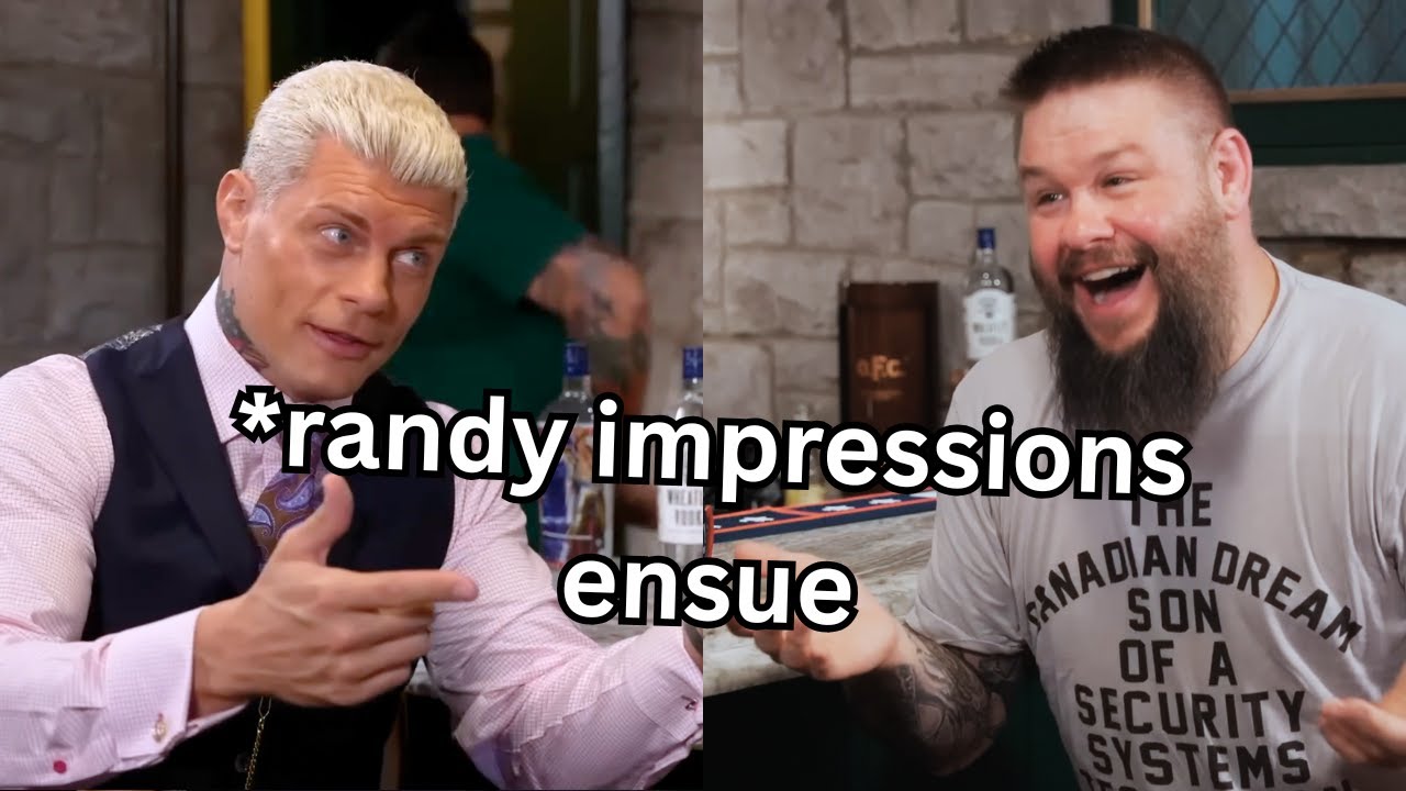 cody rhodes and kevin owens being chaos gremlins for about 12 minutes