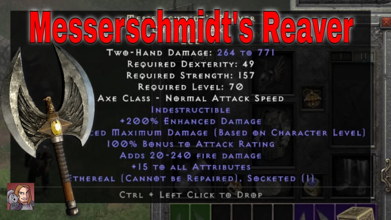 D2R Unique Items - Messerschmidt's Reaver (Champion Axe)