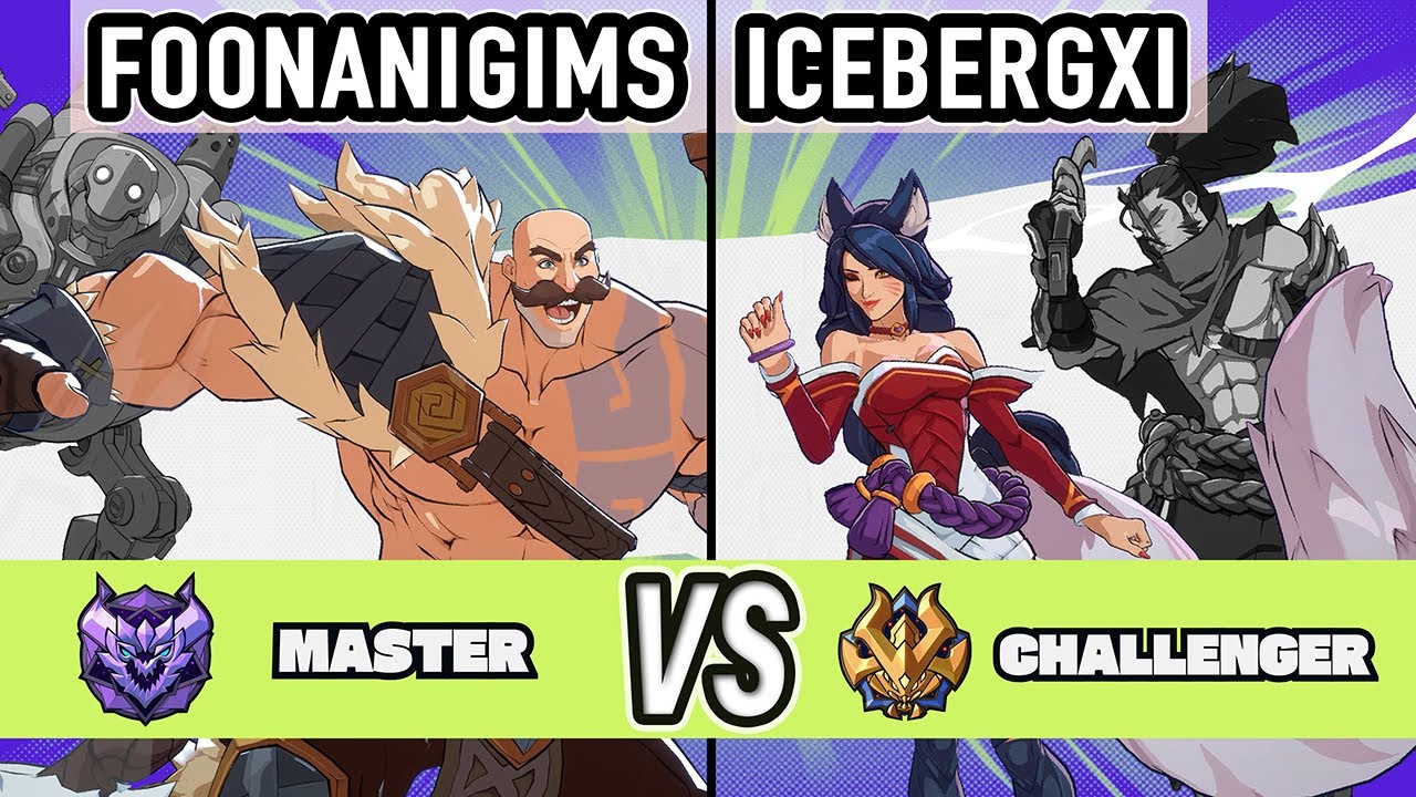2XKO ▰ Foonanigims (Braum / Blitzcrank) vs IcebergXI (Ahri / Yasuo) ▰ High Level Gameplay