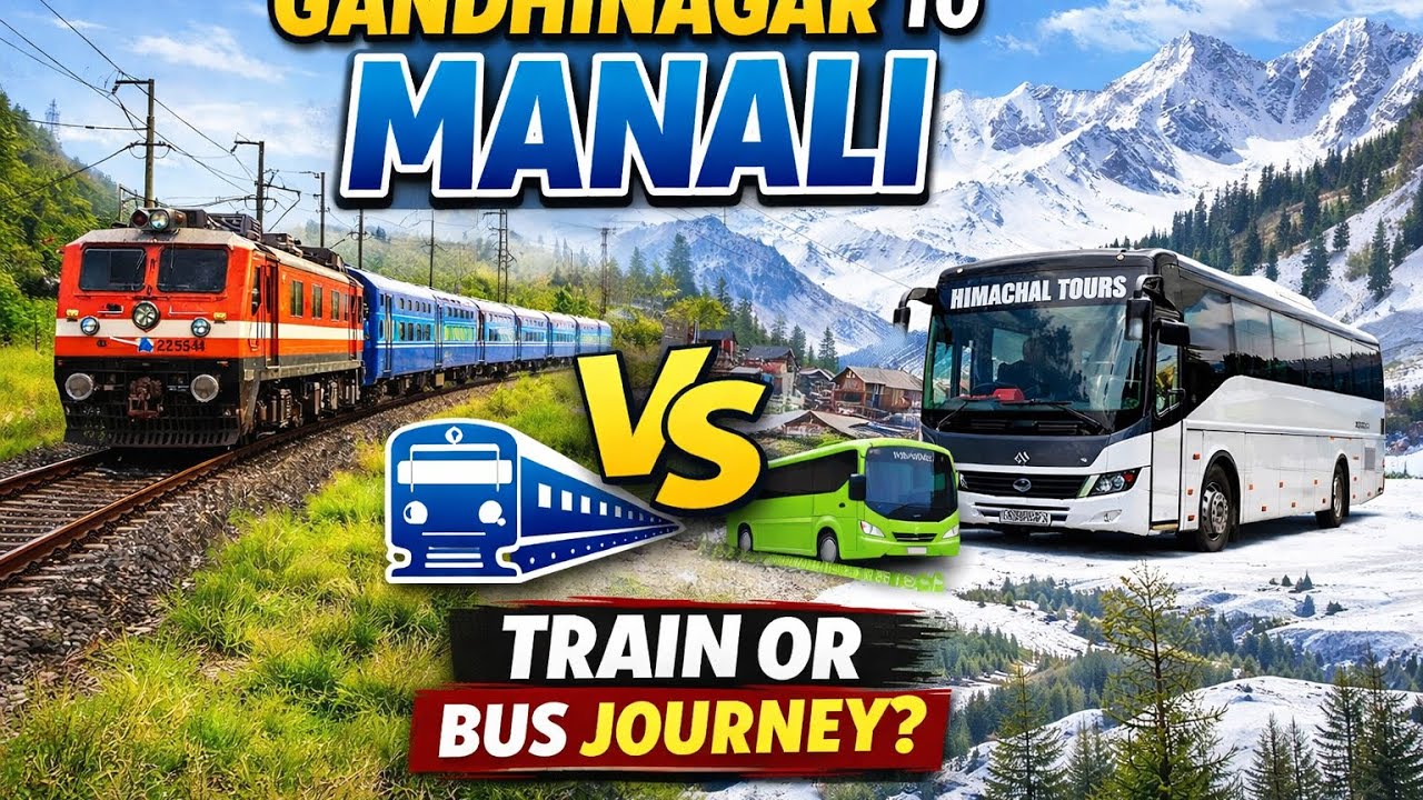 India’s Longest Travel 😲 | Gandhinagar to Manali #mountains #himachal #travel 