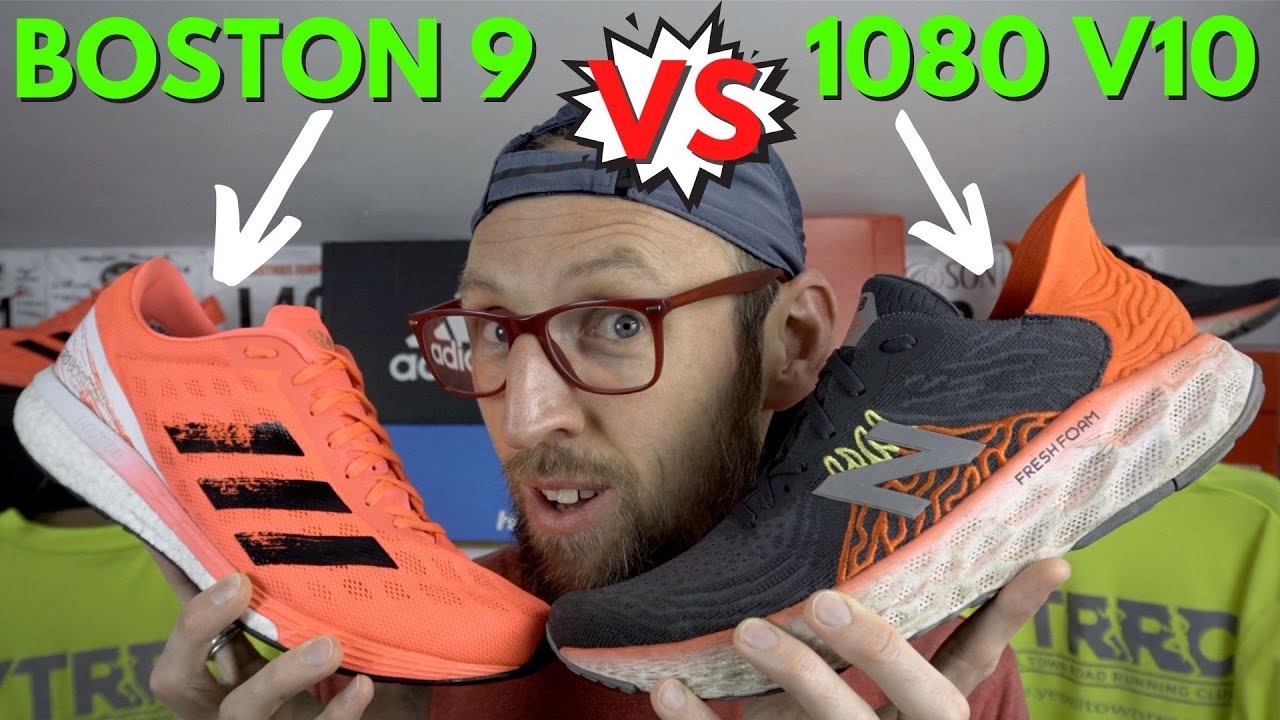 Adidas Boston 9 vs New Balance Fresh Foam 1080v10 | Best £120 cushioned running shoe? | eddbud