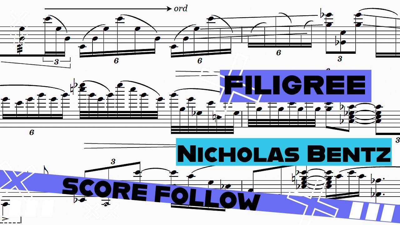 Nicholas Bentz - 'filigree' for five instruments [Score Follow]