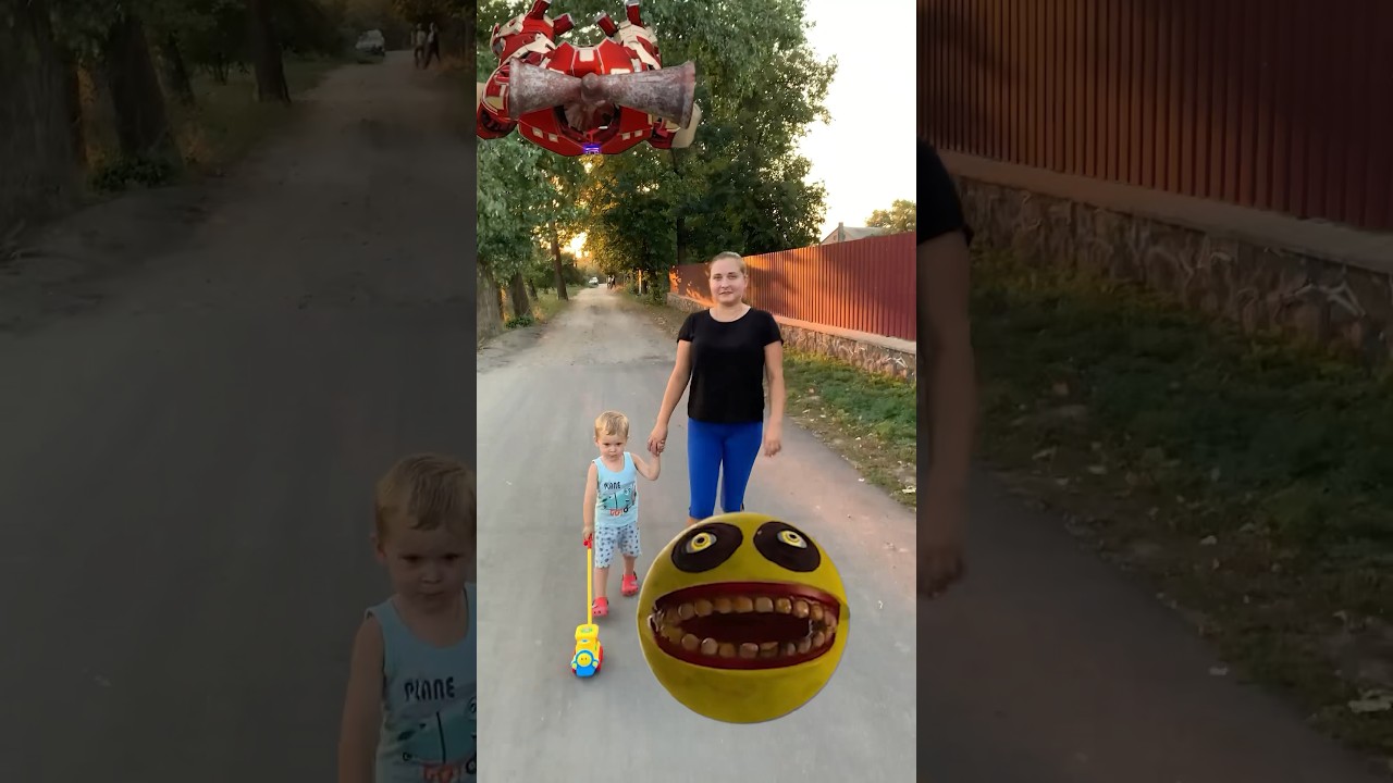 Cartoon Cat Hulk  Ice Scream Rod Pac Man Siren head hulkbuster #shortvideo #vfx #cartoon