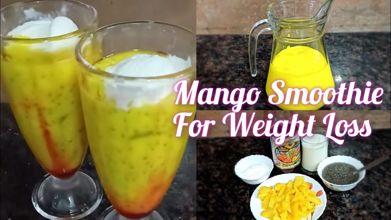 Mango Smoothie for Weight Loss | Weight Loss with Mango chia Seeds #shake #drink #chiaseeds