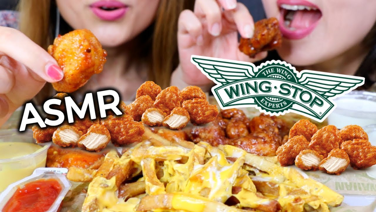 ASMR EATING BONELESS WINGS | WINGSTOP | Kim&Liz ASMR