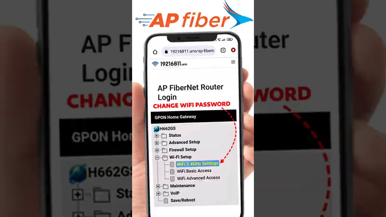 AP Fiber WiFi Password Change in 30 sec #wifi #viral #shorts