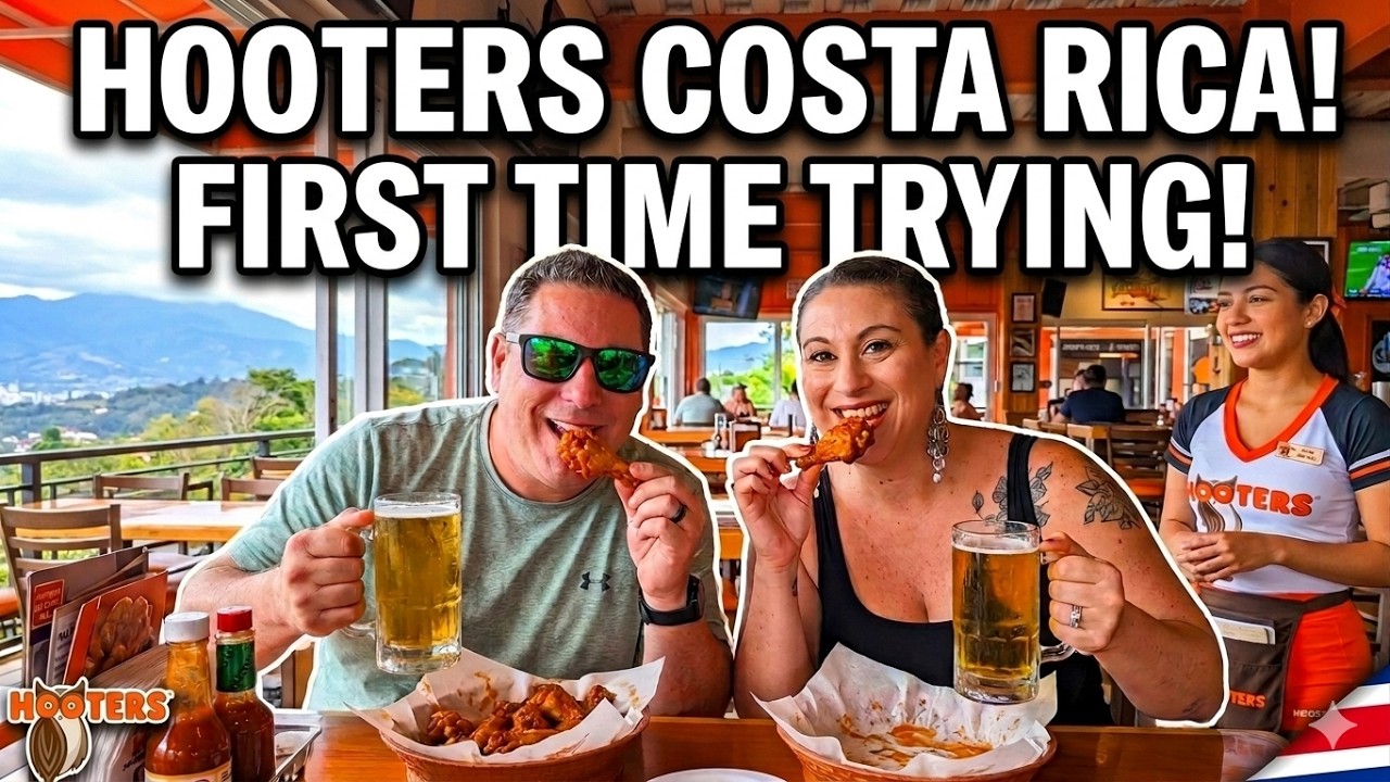 Eating at Hooters Costa Rica