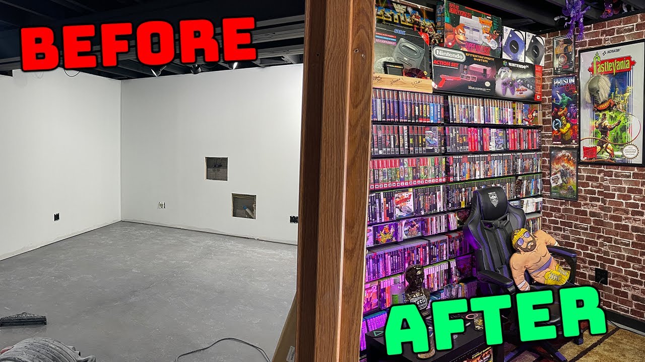 Building a NEW Game Room In 2024 | 80's & 90's Nostalgia Game Room Tour