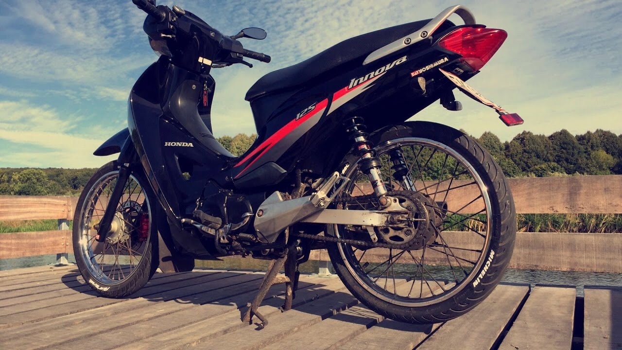 Ride in snow + crash Honda Innova 125 1080p 60 fps