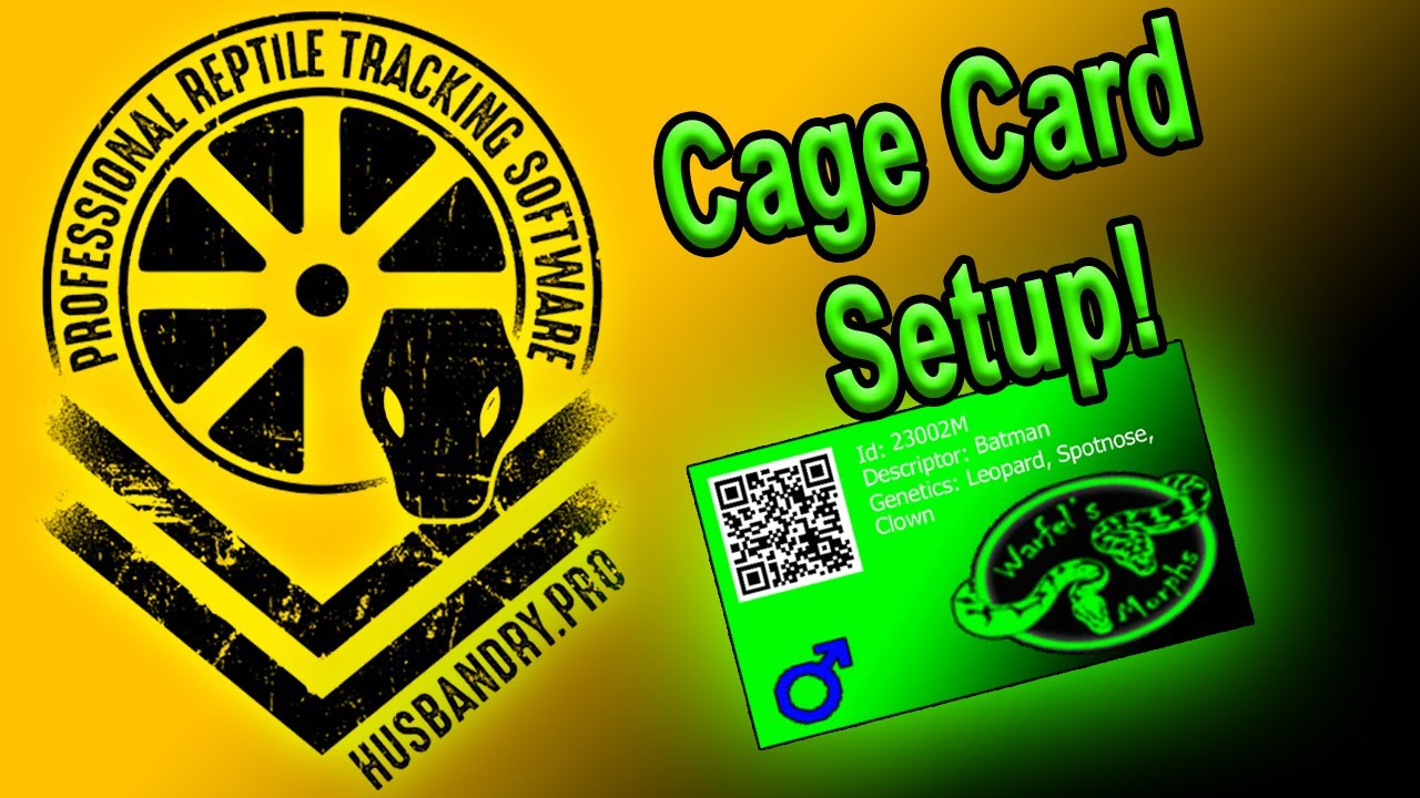 Husbandry Pro Cage Card Designer Walkthrough