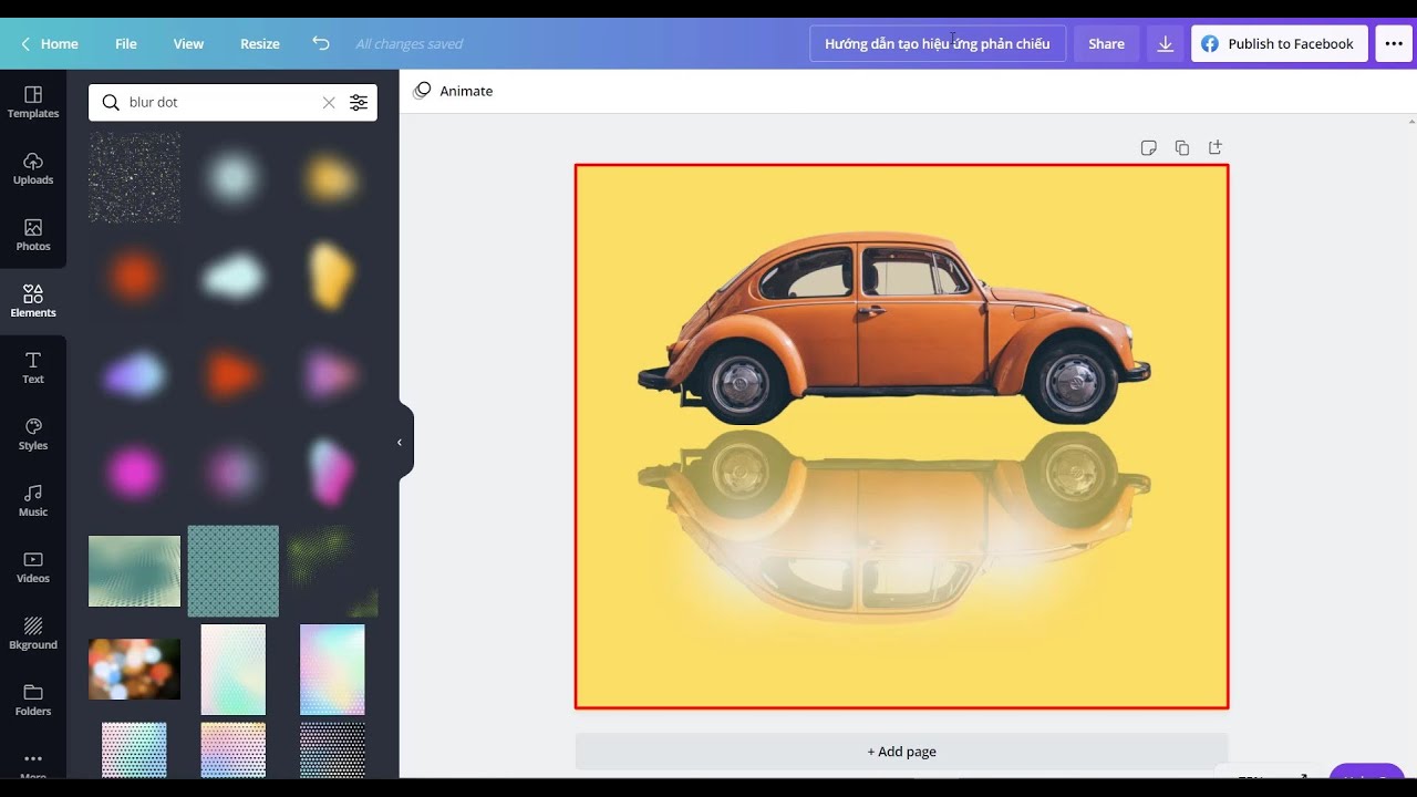 Tạo hiệu ứng phản chiếu hình ảnh với Canva Pro
