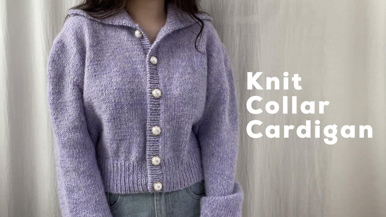 (1) 대바늘 카라 가디건 함께 만들어보아요:) | Knit Collar Cardigan Tutorial