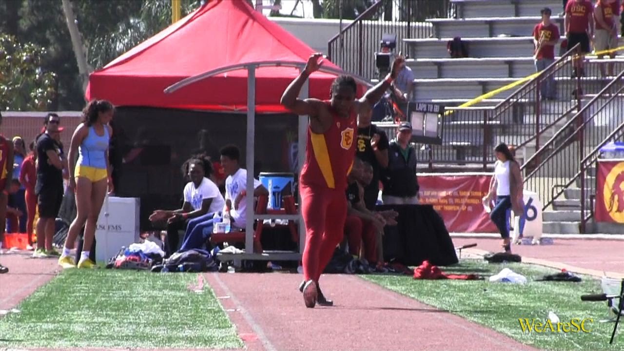 Adoree’ Jackson long jump highlights vs. UCLA at dual meet