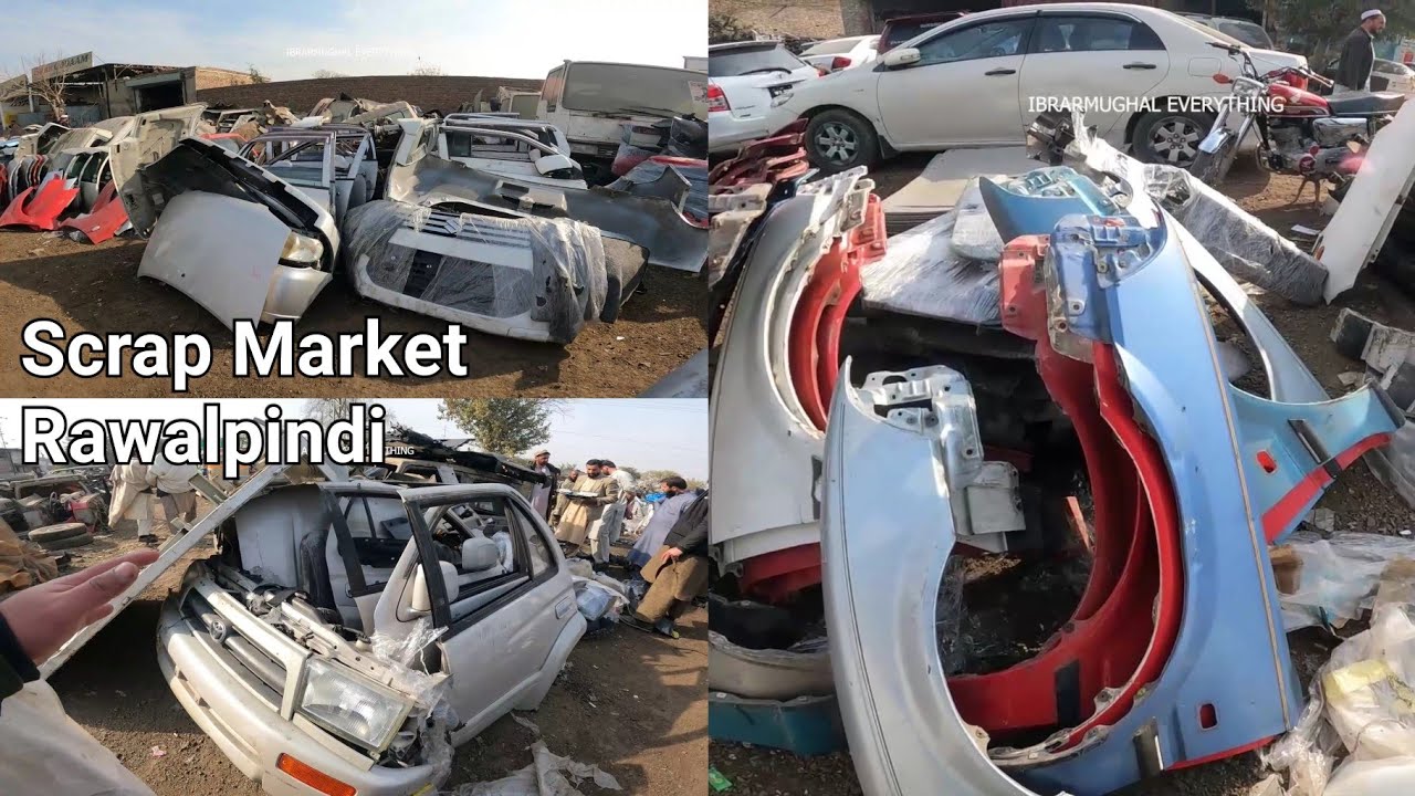 Scrap Market Visit 2022 Container open Indus Corolla Parts, Vitz, Honda civic parts, Engines