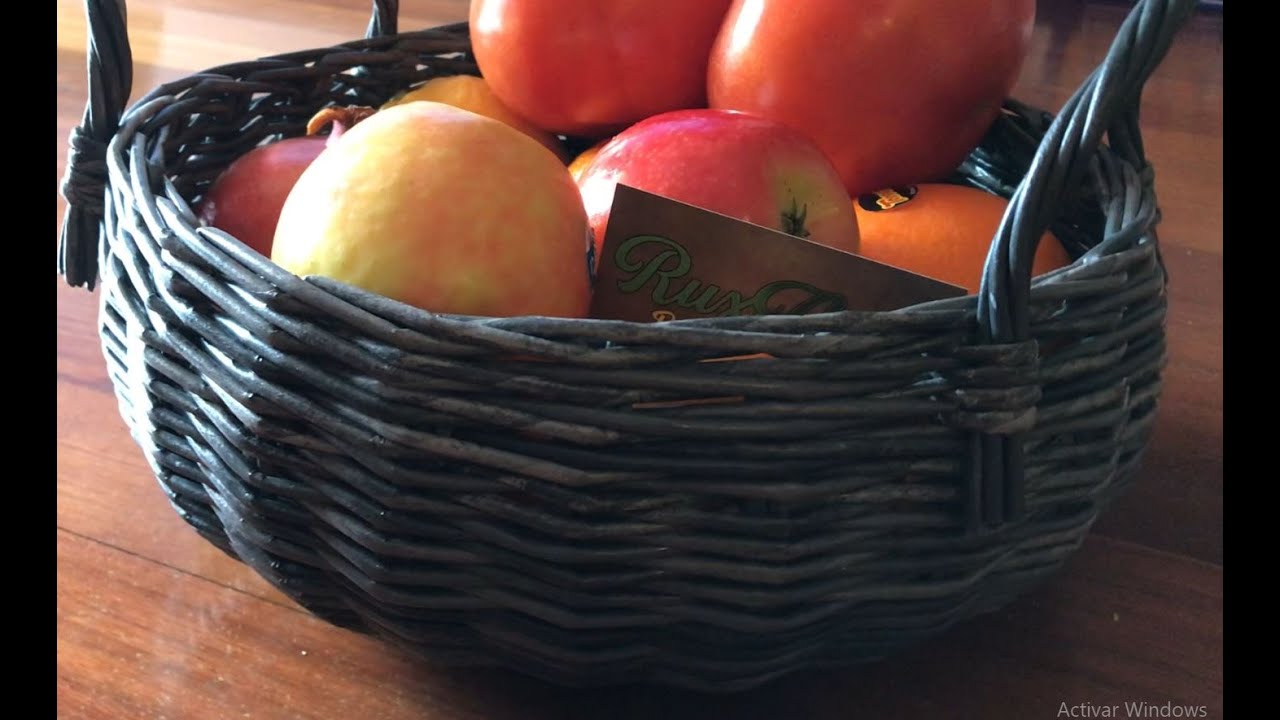 Como hacer un frutero con papel de periódico