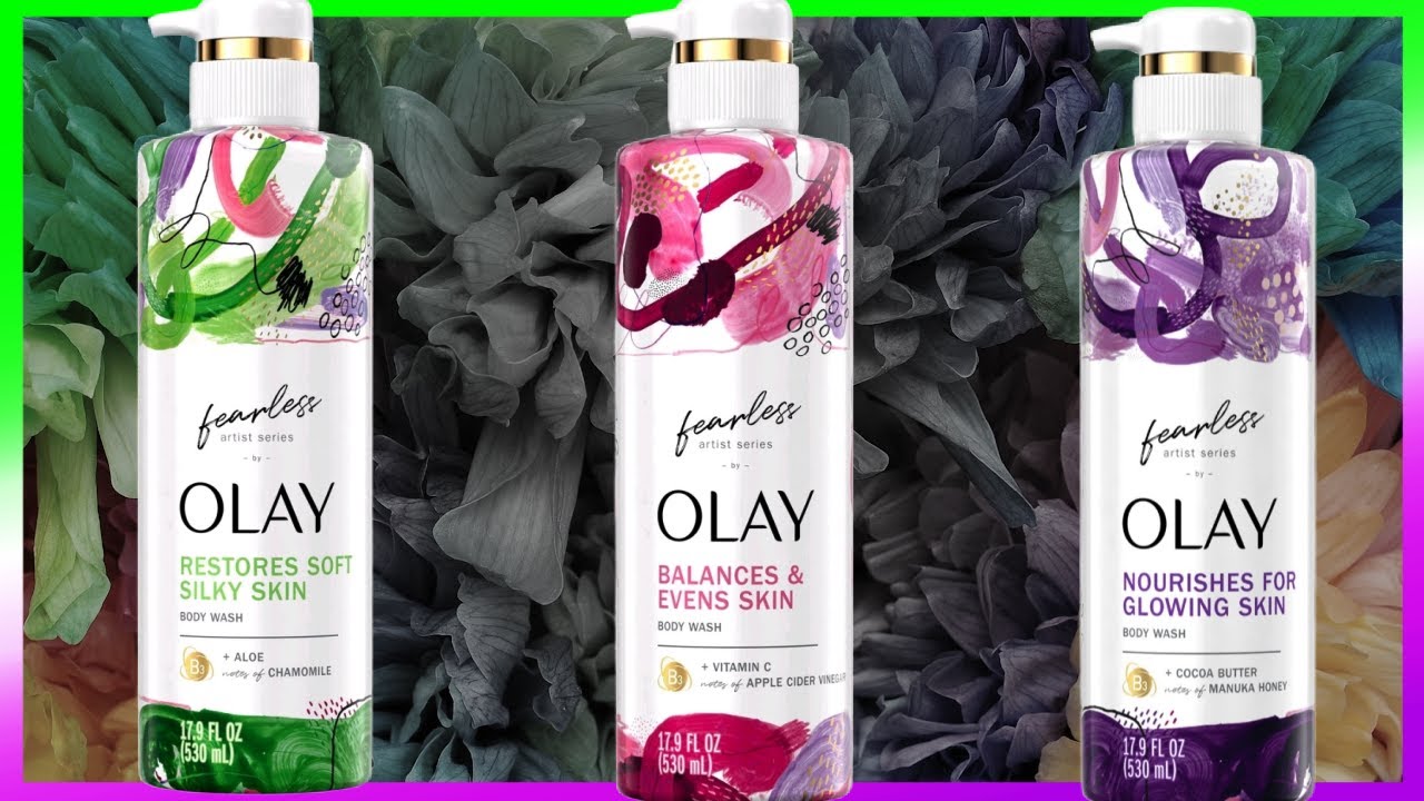 NEW OLAY FEARLESS ARTIST SERIES BODY WASH AND OUTLAST SCENTS || BODY WASH  REVIEW || Everything Empo