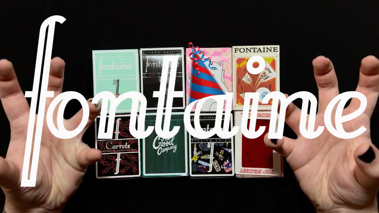 Mega Fontaine Birthday Purge - 8 Decks Of Fontaine Playing Cards Unboxing & Review